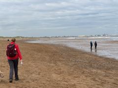 Another lovely long section of beach walking up towards Blyth